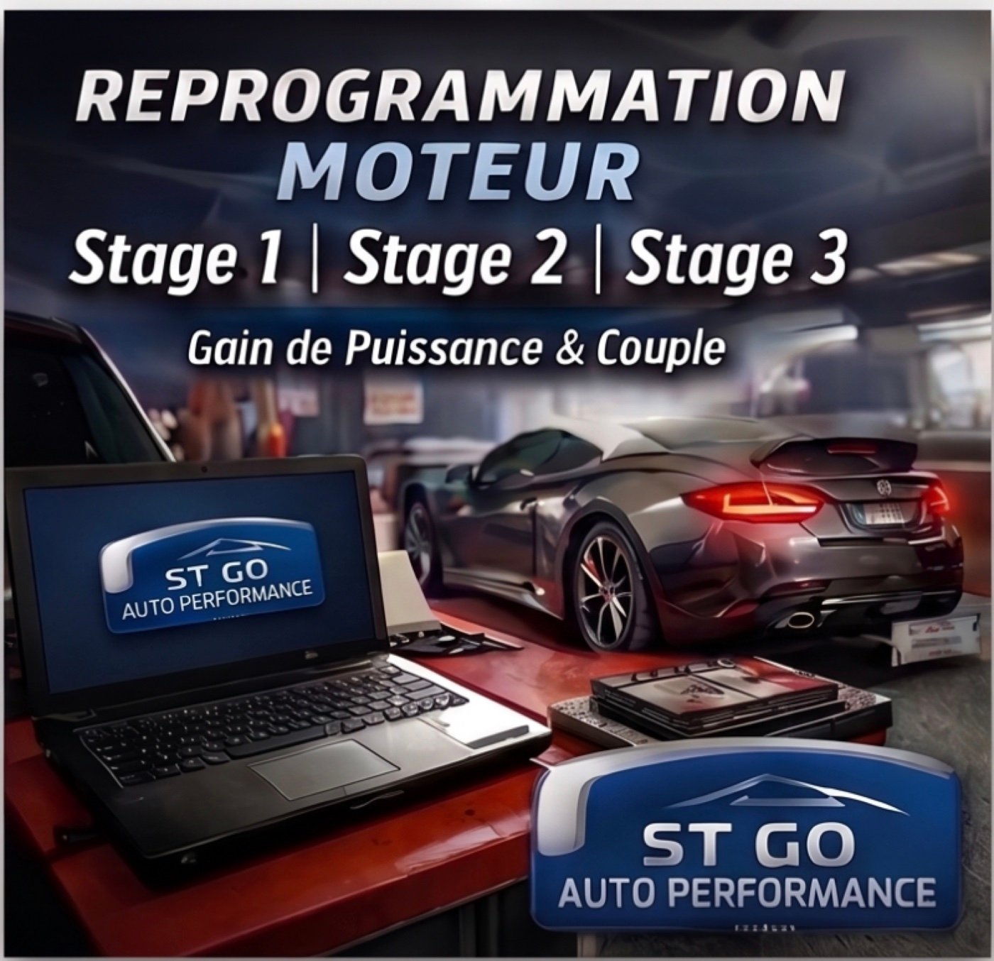 Reprogrammation moteur Stage 1 2 3